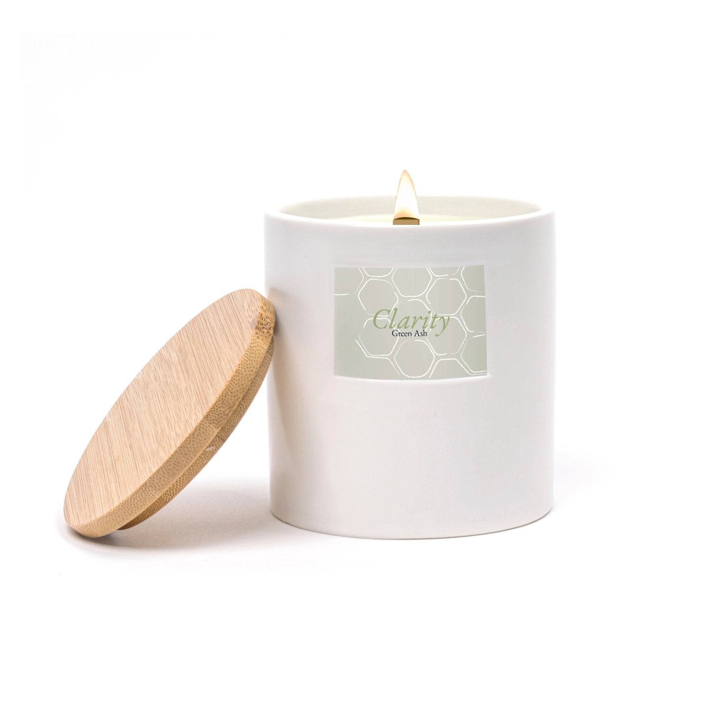 Calm - Green Ash Decor - Lit Candle